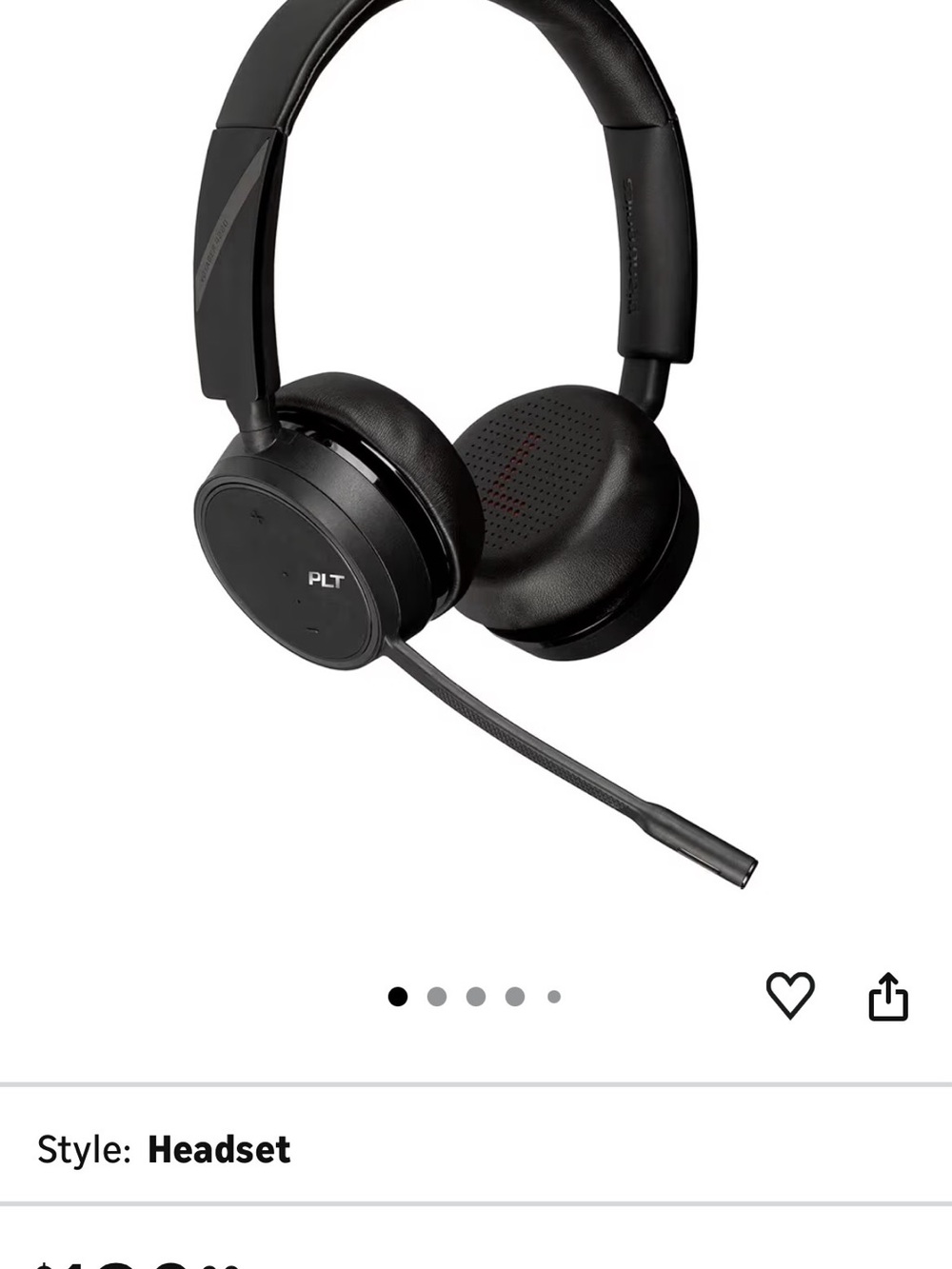 Poly Voyager 4220 UC Over-Ear Headset with Boom Microphone